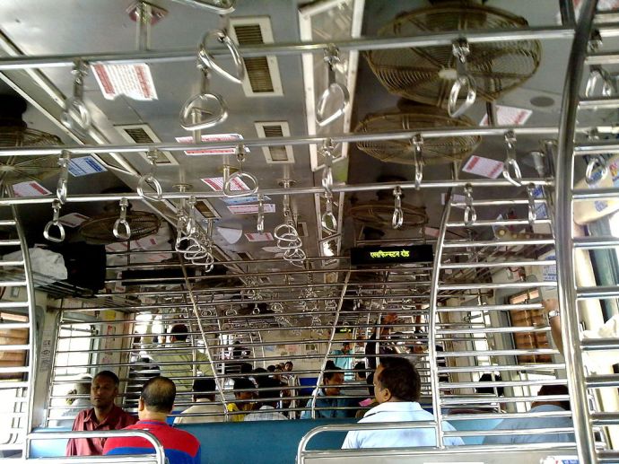 Mumbai Local Train with Passengers