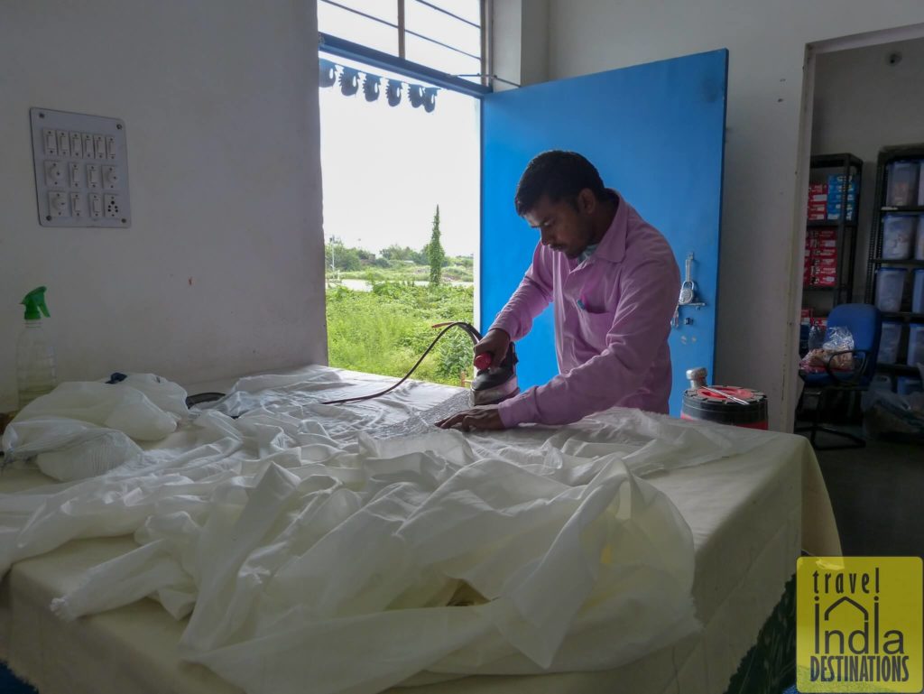 The ironing section at dabu printing facility
