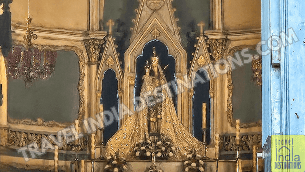 Idol of Mount Mary Bandra from outside