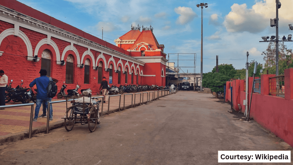 Agra Fort railway station, opened in 1873, historic station serving tourists visiting Taj Mahal and Agra landmarks.