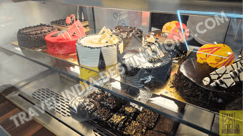 A range of Birthday and Christmas Cakes at Brownie Point on display, one of the best shops for Christmas cakes in Mumbai.