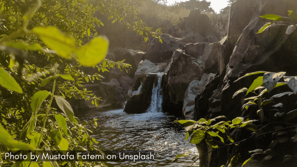 A view of waterfall in Burhanpur 