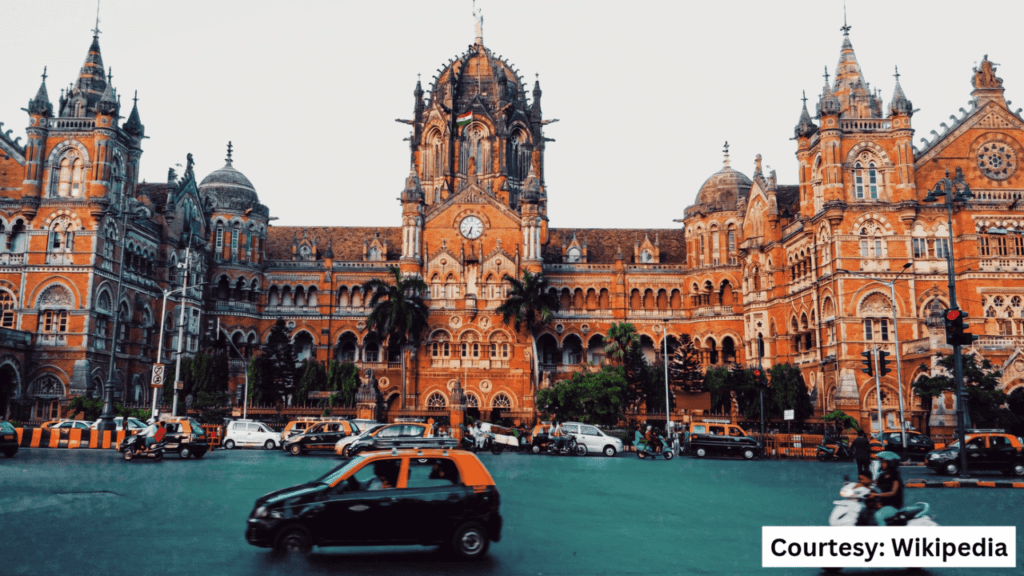 A view of Chhatrapati Shivaji Maharaj Terminus in Mumbai, formerly Victoria Terminus, one of the oldest railway stations in India.