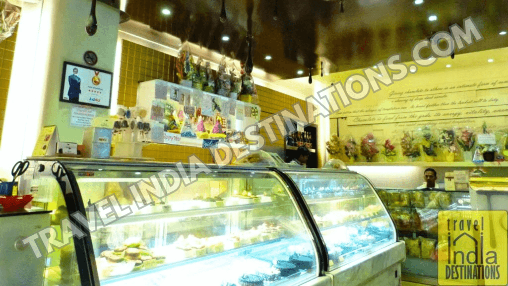 A shot of store interiors of Dark Temptations in Dhobi Talao, one of the best cake shops in Mumbai.