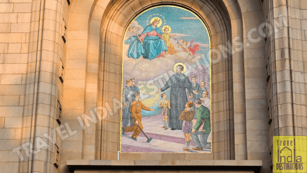 Front mosaic of the Don Bosco Church in Matunga