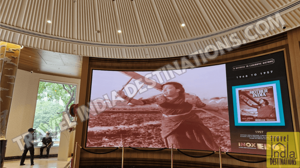 the huge digital screens at Eros Cinema Mumbai