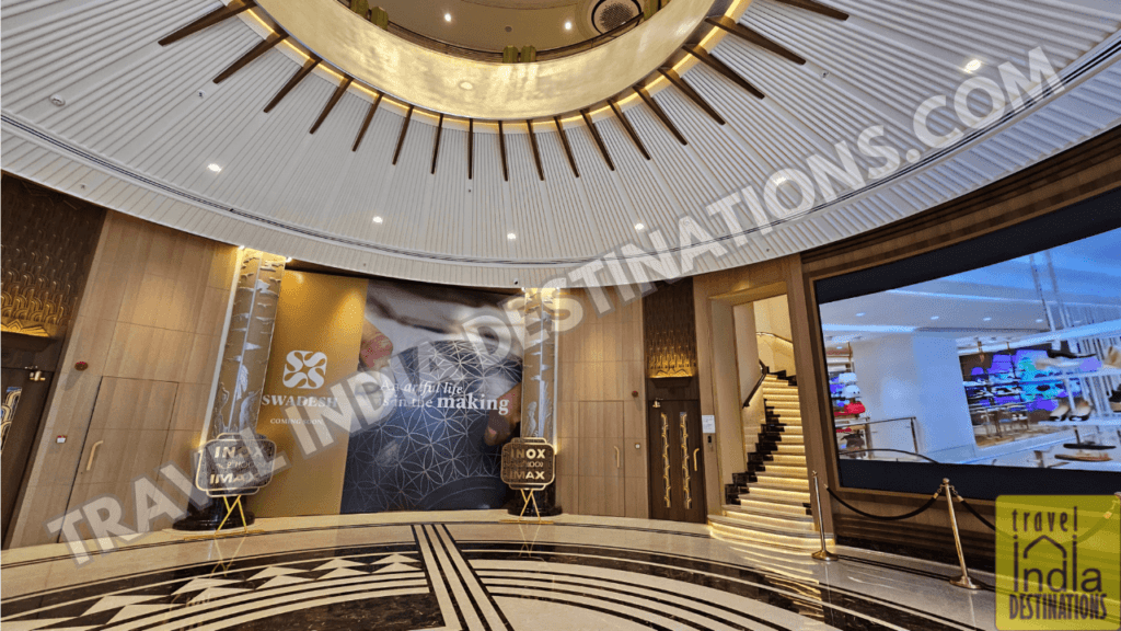 the circular foyer of the Eros Cinema Mumbai