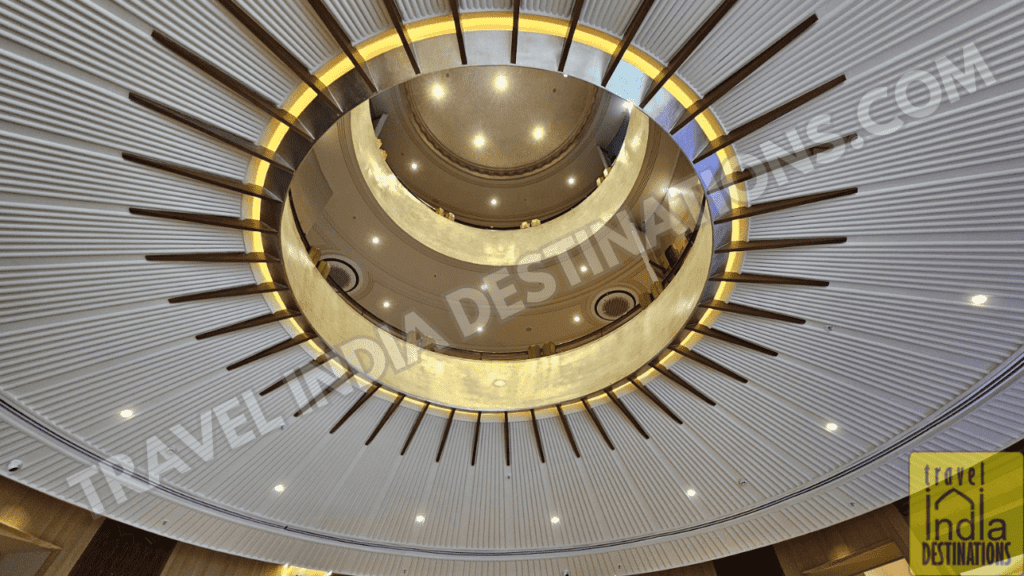 the iconic sunroof within the foyer of Eros Cinema Mumbai