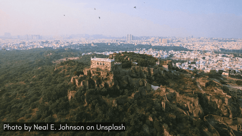 A view of Golconda Fort in Hyderabad voted as the third safest city in India