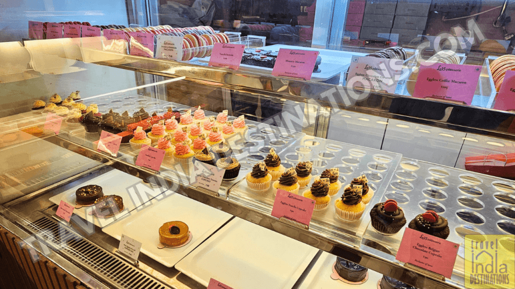 A range of cupcakes and pastries on display at LE15 Patisserie in Palladium Mall, Mumbai
