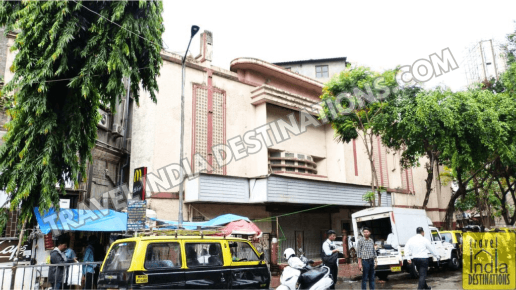 An exterior shot of the now defunct New Empire Theatre in South Mumbai.