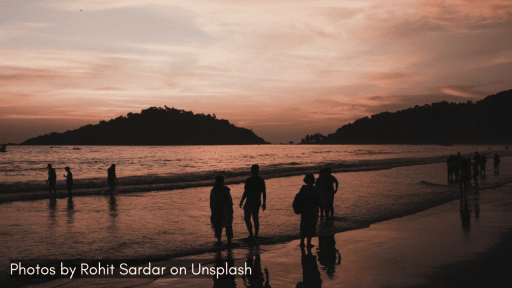 Palolem Beach one of the places to visit in Goa in monsoon where you can spend your evenings.