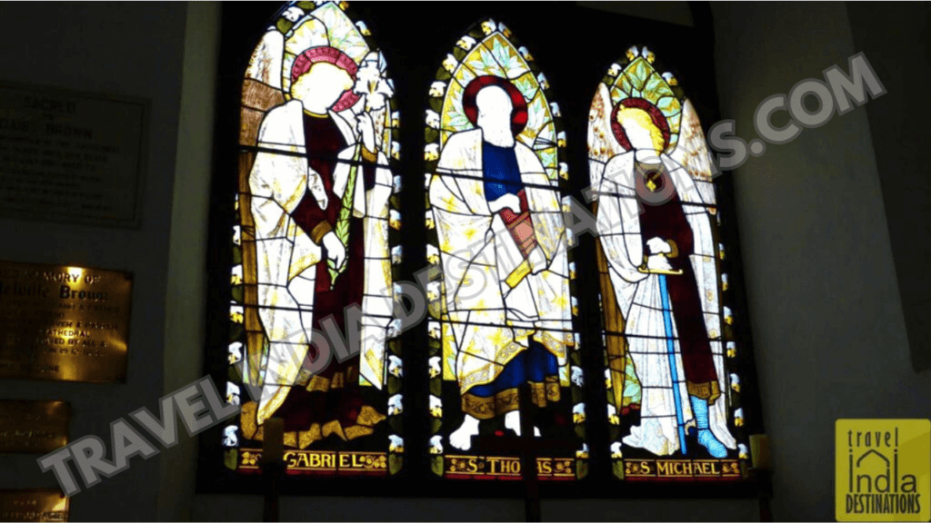 The iconic stained glass at St Thomas Cathedral in Mumbai