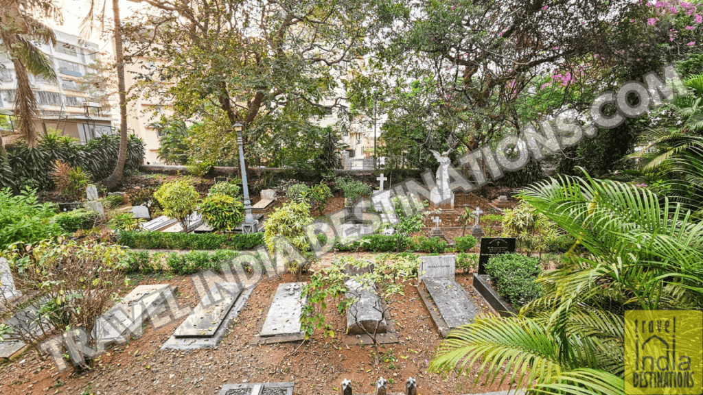 The cemetery on the west side of the church
