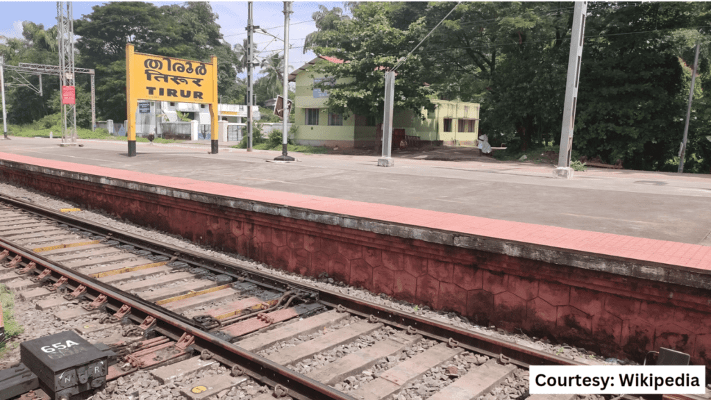 Tirur Railway Station, oldest railway station in Kerala, opened in 1861, historic South Indian station.