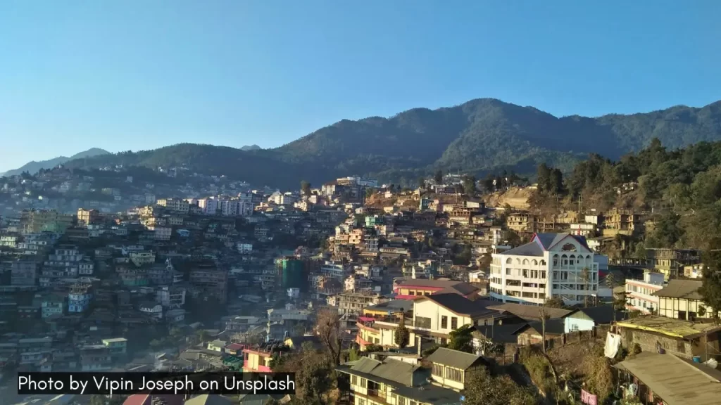 a view of Kohima in Nagaland one of the best places to visit in May in North East India