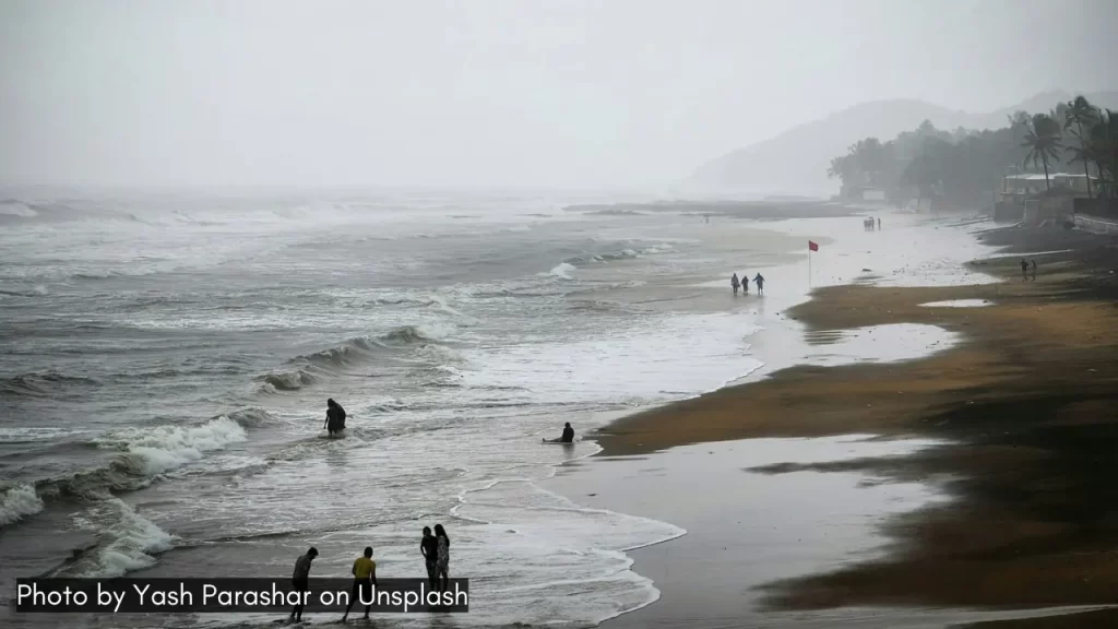 Anjuna Beach in Goa during the monsoon season is one of the best places to visit in September in India