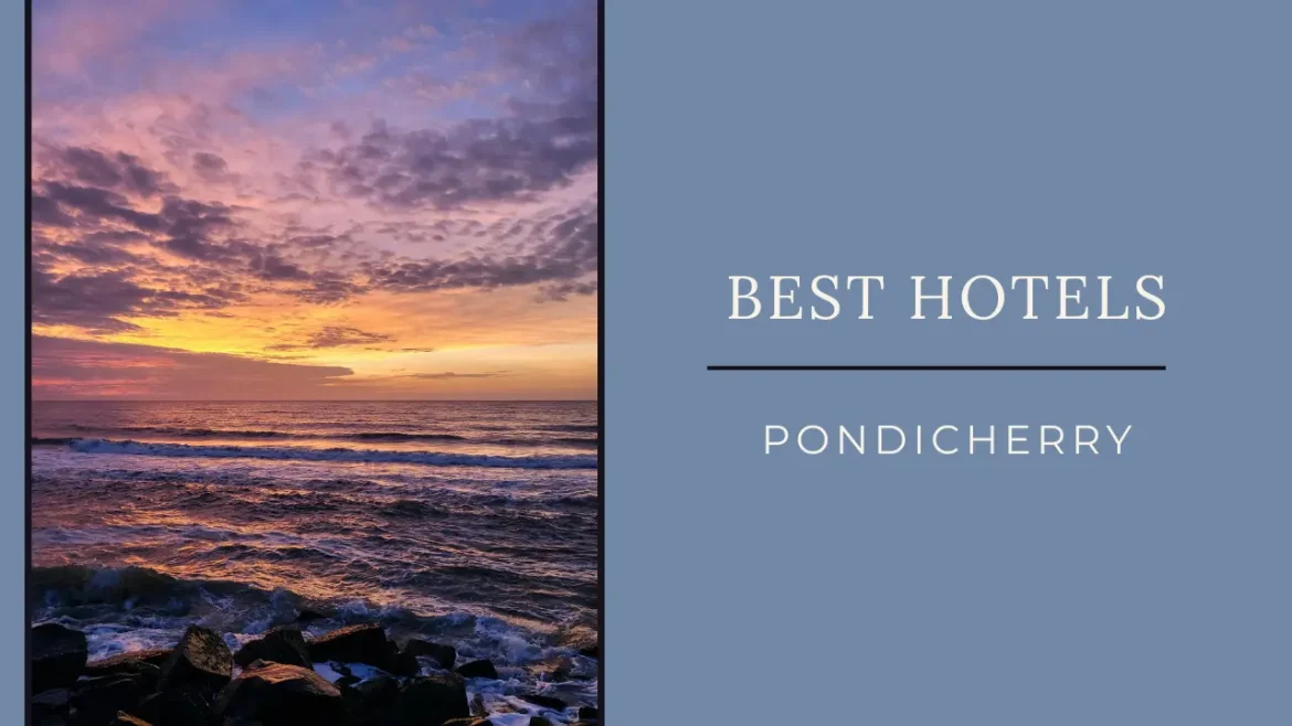 A shot of the ocean view in Pondicherry
