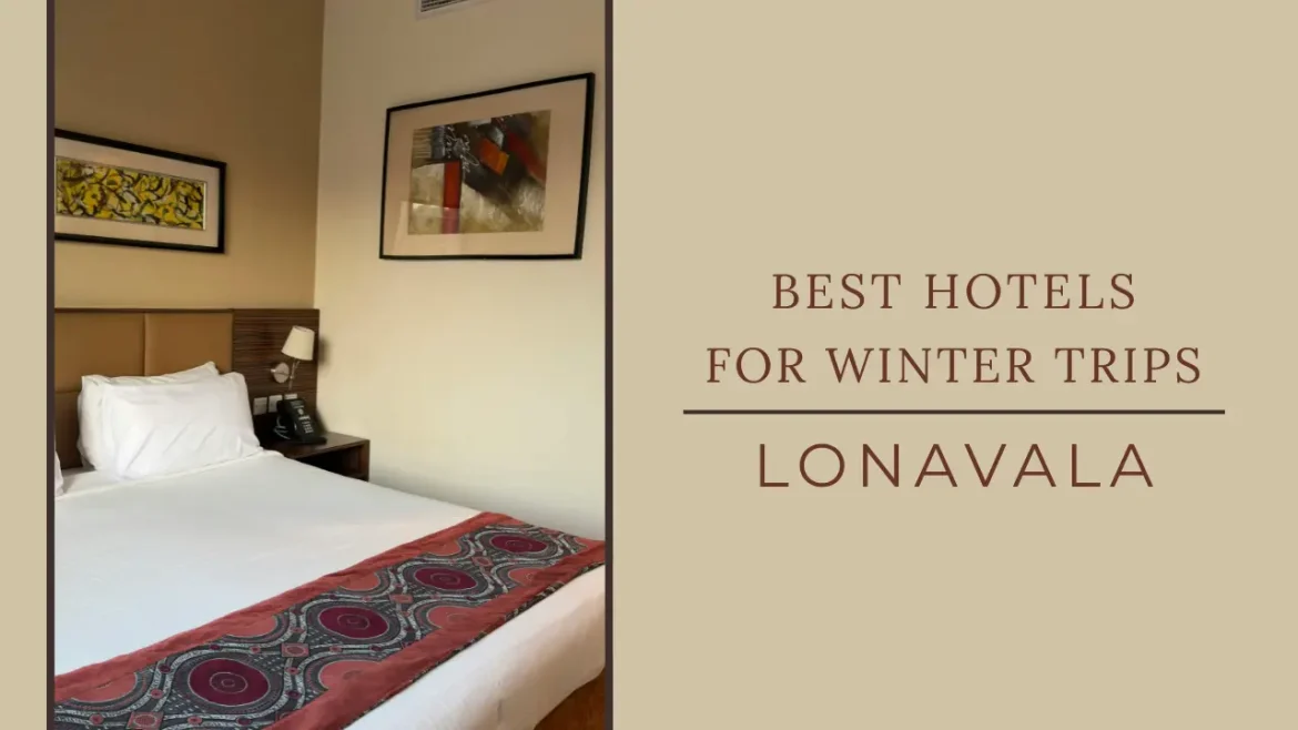 A picture of hotel room interiors with a bed and wall frame in Lonavala.