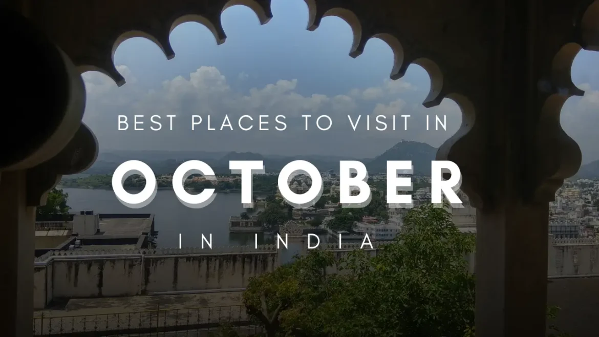 A view of Lake Pichola from City Palace Udaipur one of the best places to visit in October in India