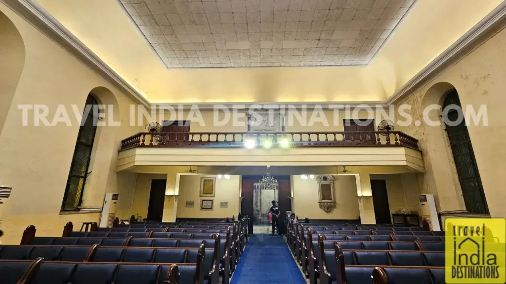A view of the gallery at St. Andrew's Cathedral also known as Church of St Andrew, a part of Scots Kirk Mumbai