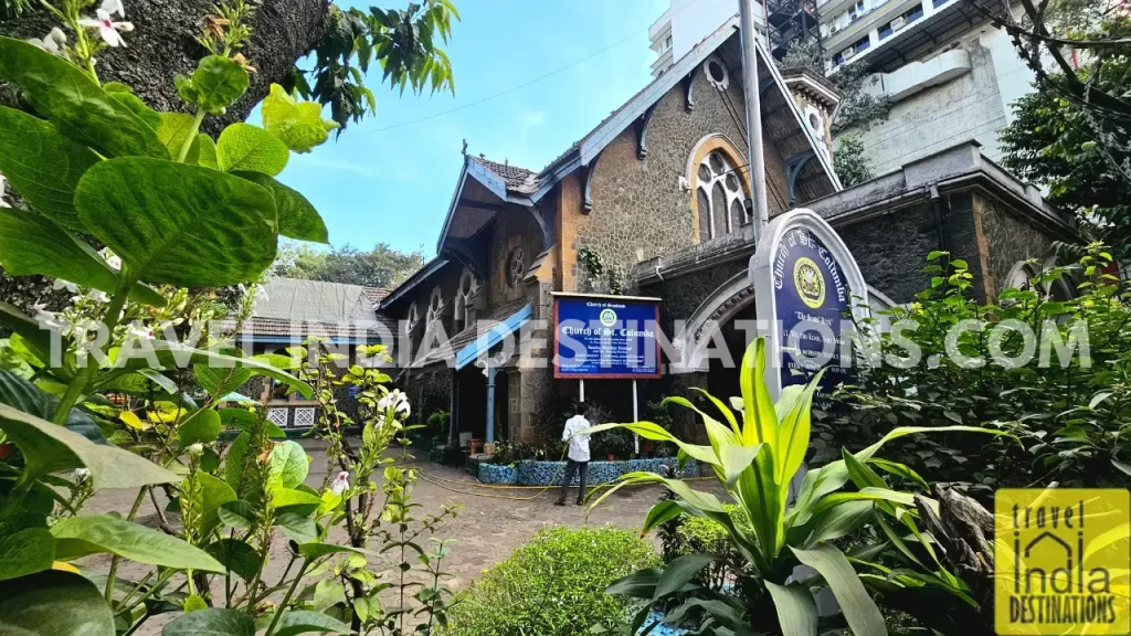 the gothic architecture of church of st columba one part of scots kirk in mumbai