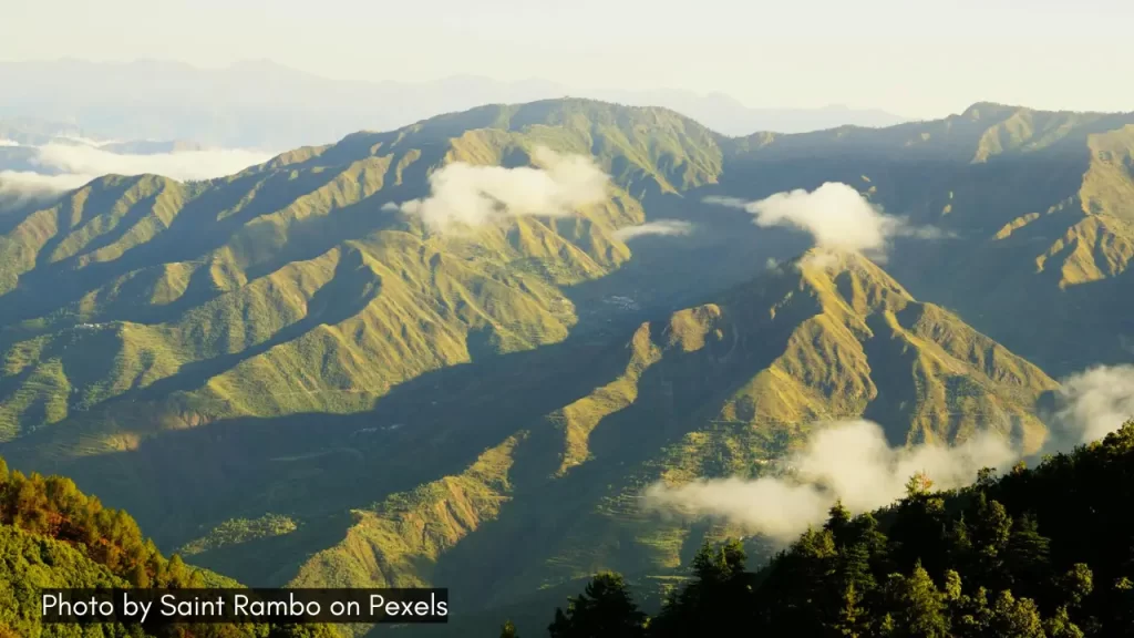 A scenic view of Dehradun in Uttarakhand one of the best hill stations in India with an airport nearby