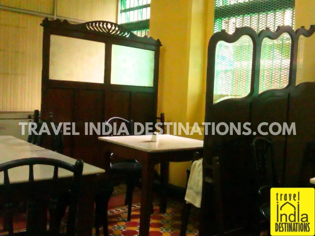 the cosy family room at B. Merwan & Co. one of the best irani cafes in Mumbai