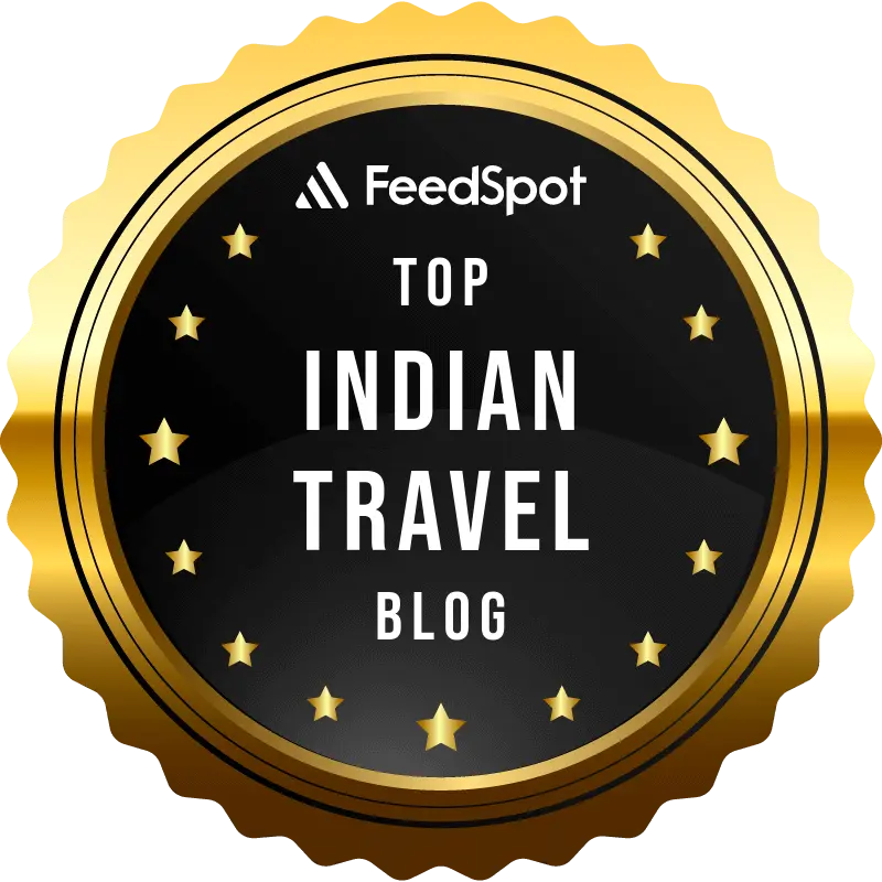 Top 100 Indian Travel Blog by Feedspot 2025 badge