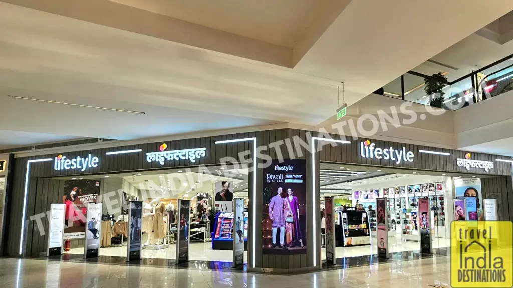 A shot of a Lifestyle retail chain store in a shopping mall known for western wear, ethnic wear, accessories and makeup products.