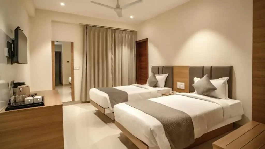Comfortable business-class room at The Mangal View Residency, a boutique stay close to City Palace Udaipur.