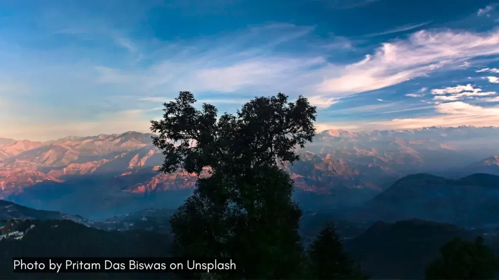 A view of mountains in Dalhousie one of the best places to visit in May in India