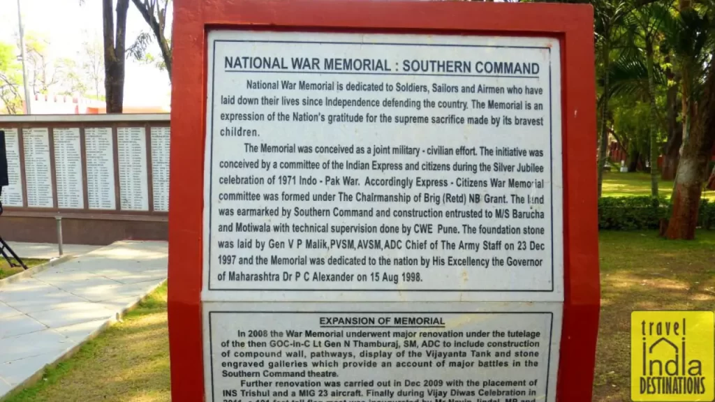 national war memorial southern command notice