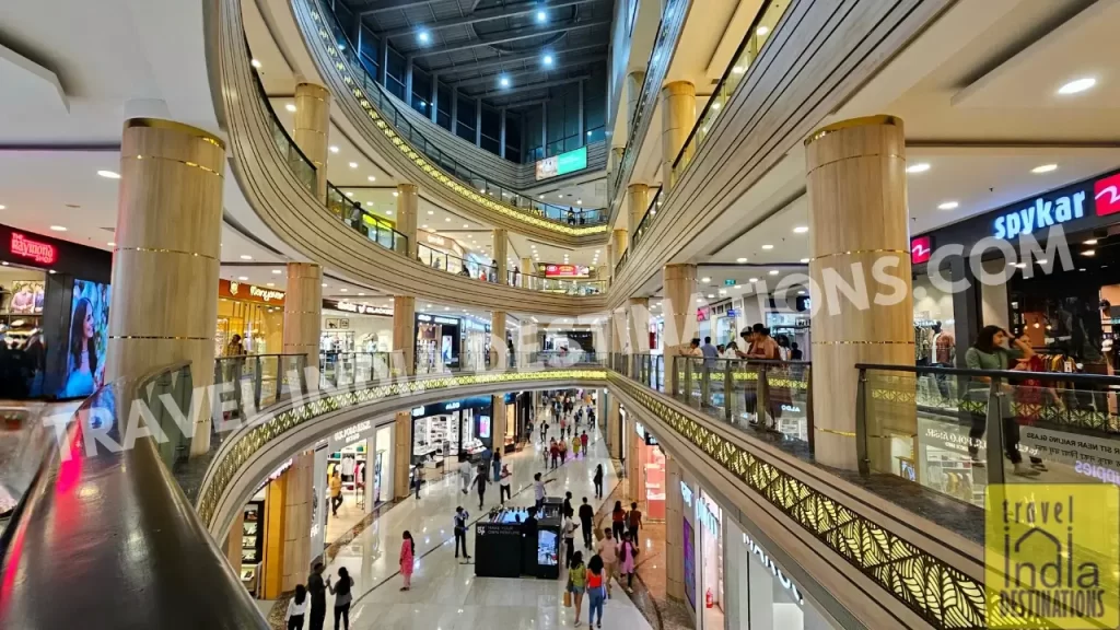 Interior view of R-City Mall corridors showcasing spacious walkways, modern store fronts, one of Central Mumbai’s top shopping malls
