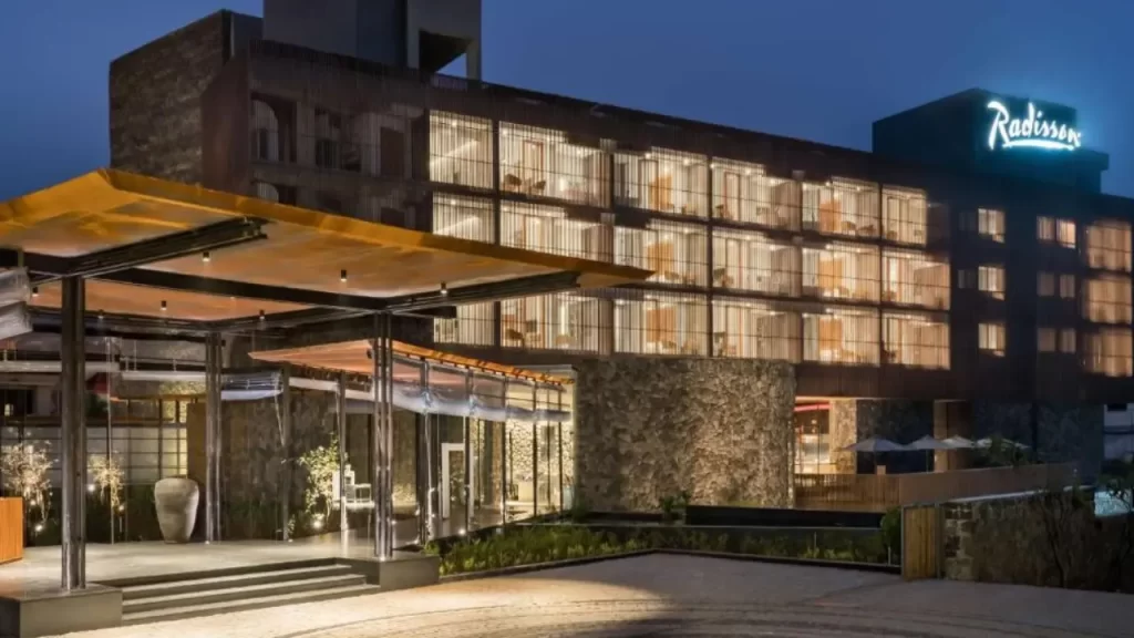 Evening view of Radisson Resort & Spa Lonavala, one of the best family resorts offering luxury and comfort.
