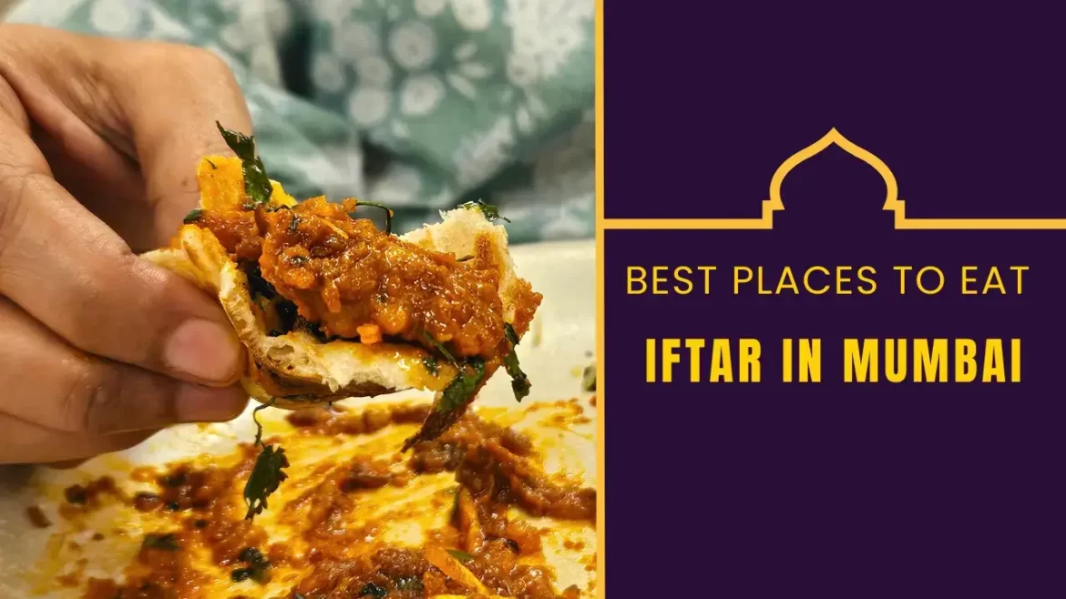 Best places to eat Ramadan food in Mumbai – a hand holding naan with spicy Iftar food