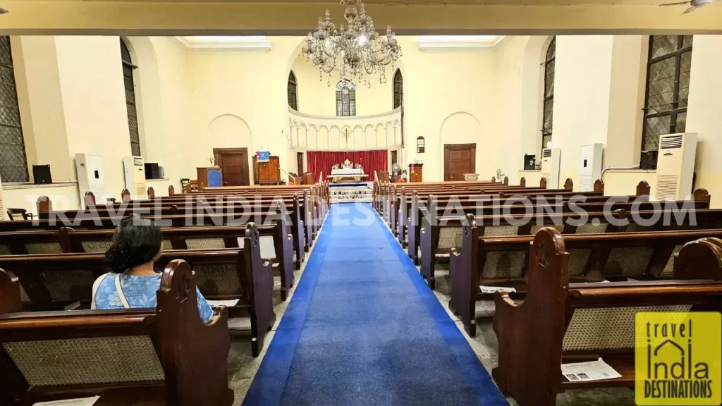 Praying at St Andrew's Cathedral in Mumbai