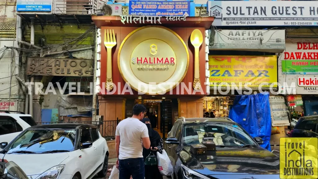 The iconic exterior of Shalimar Restaurant known for its delicious Ramadan food in Mumbai