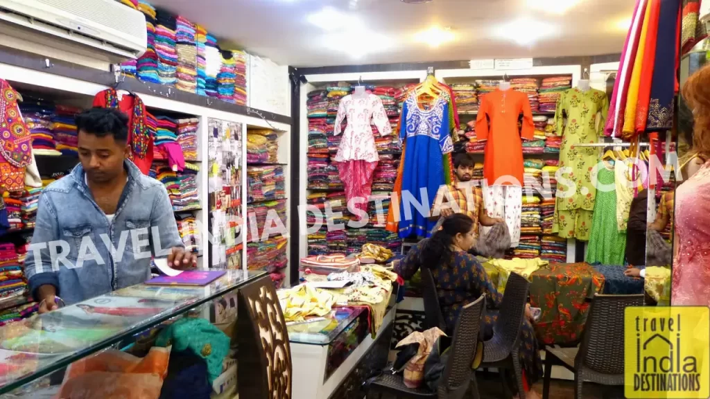 one of the clothing stores in hathi pol bazaar udaipur