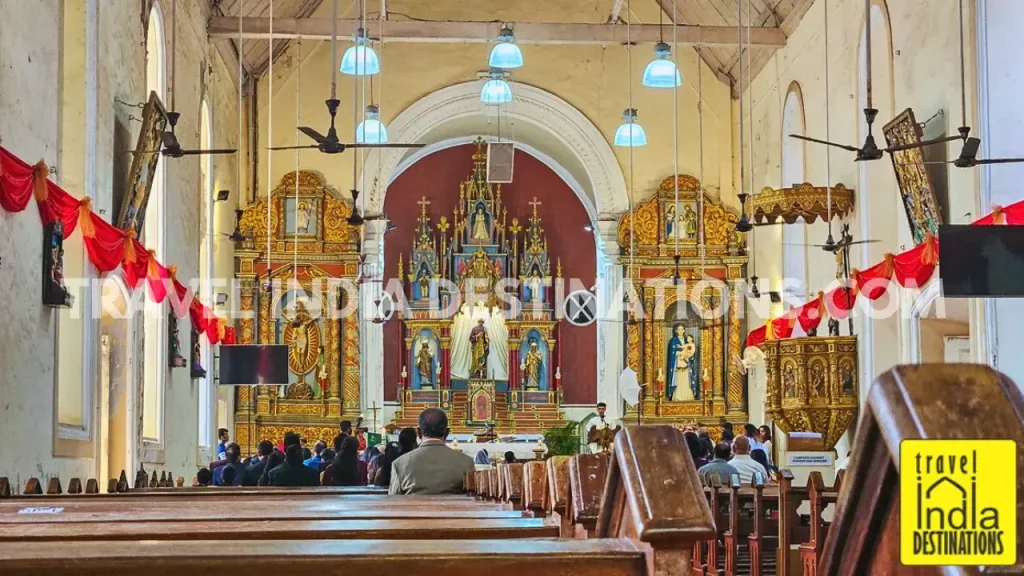 The old style interiors of St Andrew's Church in Bandra Mumbai.