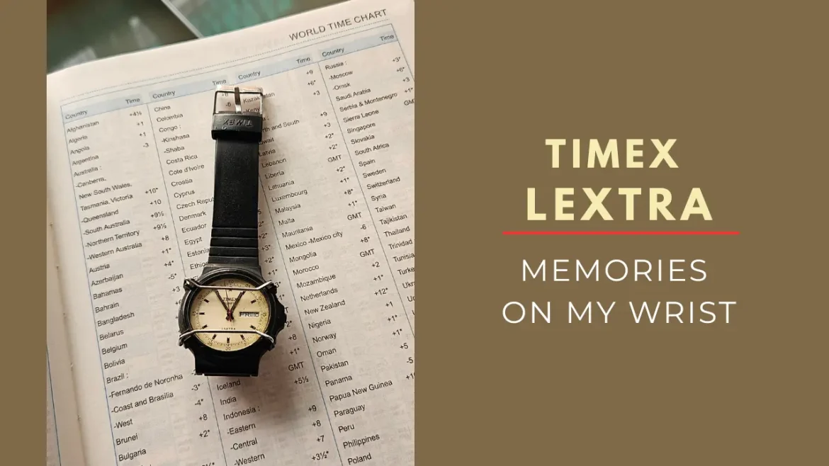 Timex Lextra wristwatch vintage 1994 with sentimental value